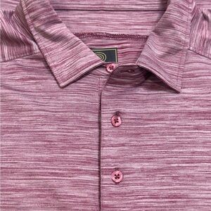 F/X Fusion Men's Casual Mauve Striped Button Down Shirt